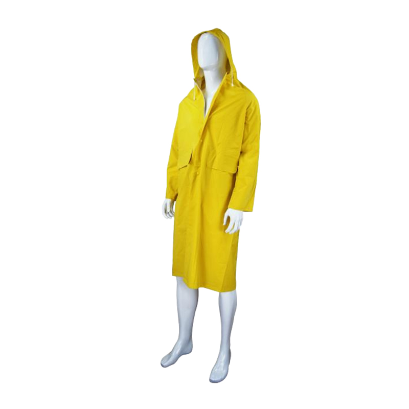 RC002 معطف المطر PVC/Polyester للسلامة الصناعية