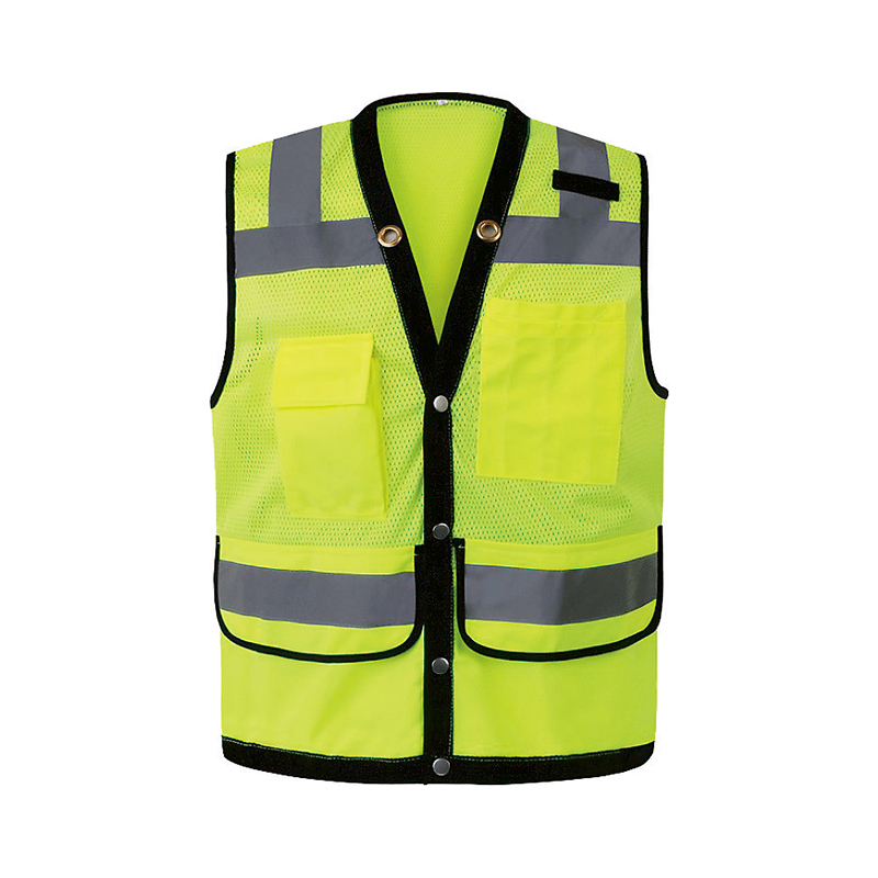 RF032 سترة أمان عاكسة للضوء ذات شريط تحذيري عالي الوضوح